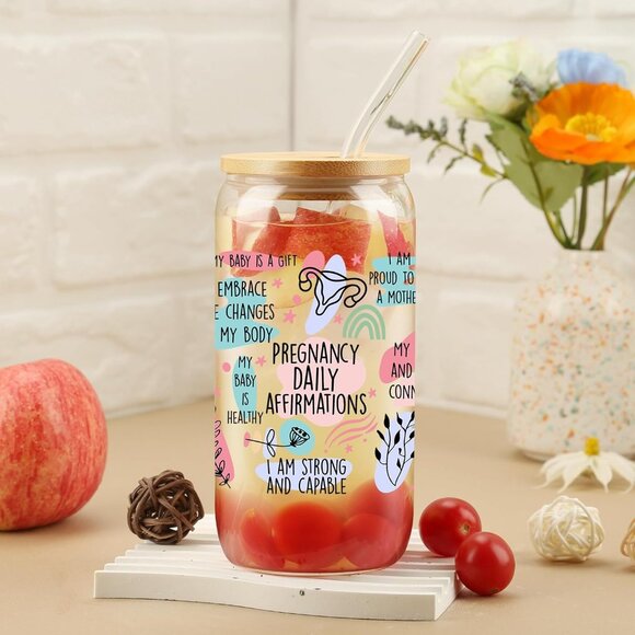Pregnancy Daily Affirmations Tumbler - Picture 1 of 6